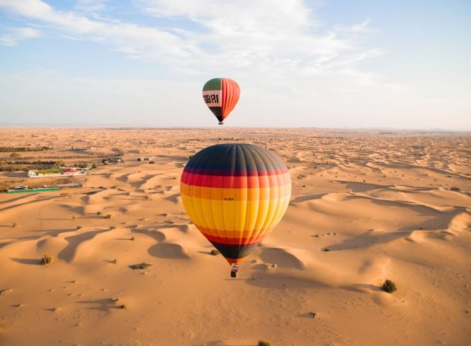 <h1 style='font-size:18px;'>Hot Air Balloon Dubai</h1><H2 style='color:#5E6D77;font-size:14px;'>Watch the Sunrise and Float over the Desert Dunes at an Altitude of up to 3,000 Feet</H2>
